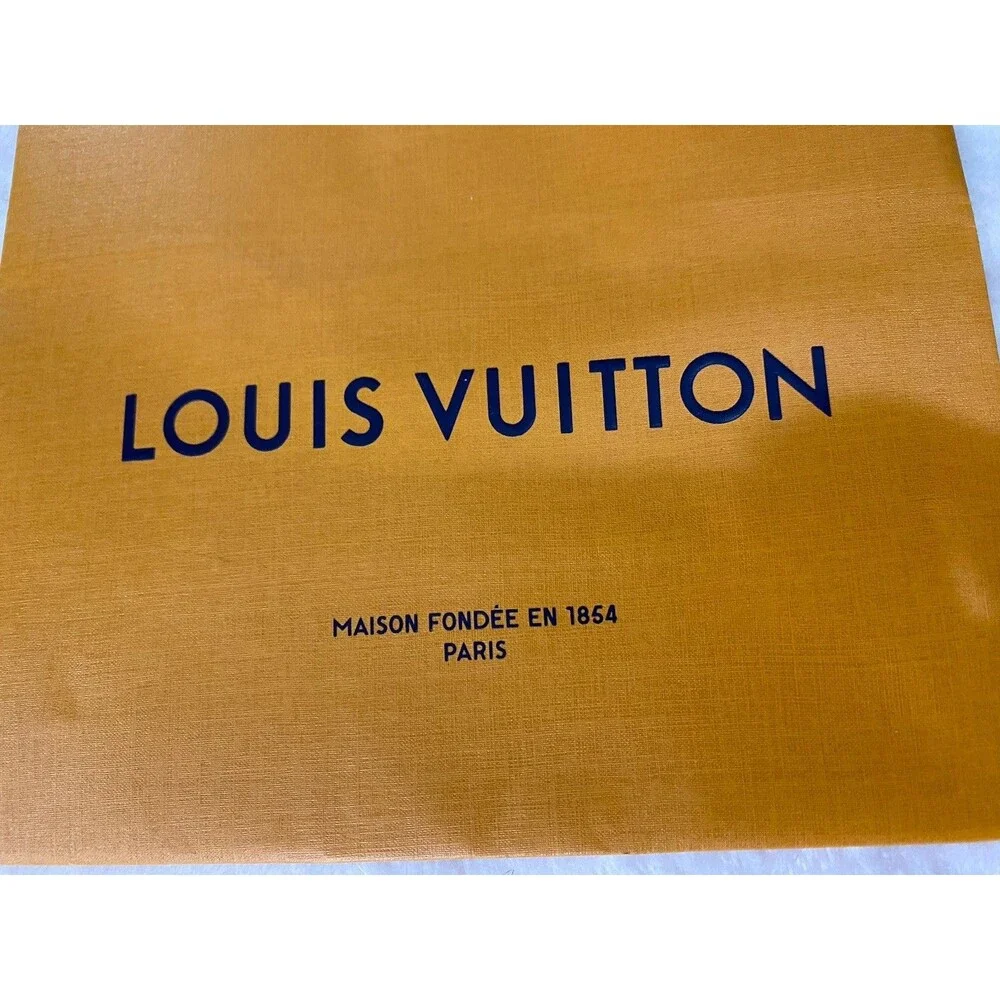 Louis Vuitton 9”x 7” X 6” Authentic Paper Gift/Shopping Bag Small Tote Orange